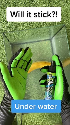 Will it stick?! #fyp #foryoupage #foryou #football #listentothatgrip #gloveglu #goalkeeper #willitstick