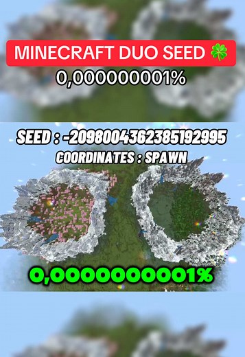 Minecraft's Rarest Duo Seed: 0.000000001% Chance!