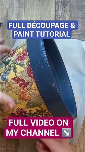 How to découpage a plant pot. #cheapcrafts #decoupage #easycrafts