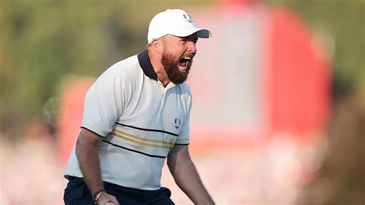 Lowry hits putt, retains Ryder Cup for Team Europe