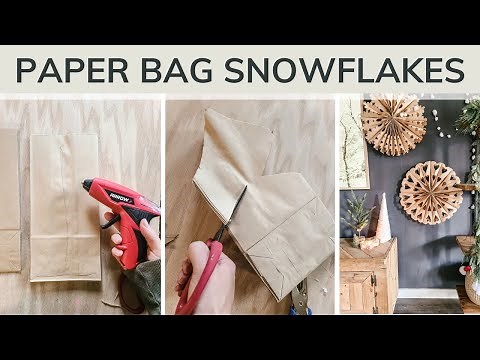 Paper Bag Snowflakes DIY Tutorial