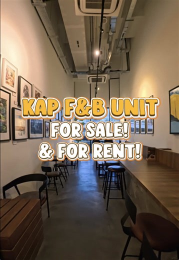 [AVAILABLE FOR RENT & FOR SALE] Ground floor commercial F&B unit High visibility. Easy access. Short walk from KAP MRT Direct road facing frontage Outdoor refreshment area Extra usable space with no extra rent Duplex with internal stairs Kitchen and service counter on the first level Spacious seating upstairs with high ceiling This F&B unit suits cafes, dessert brands, and casual dining. Asking for sale: $2.5m Asking for rent: $4,500 GST/mth DM or WhatsApp 92397806 to for more information!