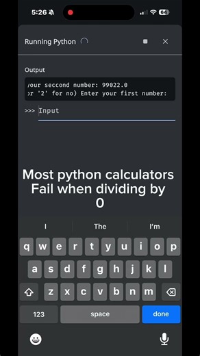 Python calculator.Updating the shop with all 10 refined projects soon #challenge #coding #python