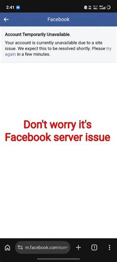 Facebook Login Problem Explained | Facebook Server Down Today | Don't Panic!