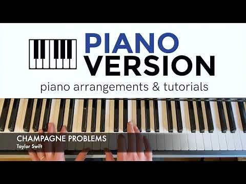 How to play CHAMPAGNE PROBLEMS by Taylor Swift - EASY piano tutorial