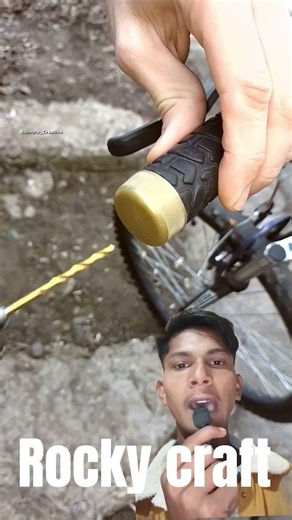 Cycle handle grip repair 🚲 #diy #short #tips #tricks #experiment #cycle #viral