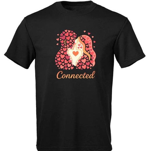 Connected Love T-shirt - Romantic Heart Graphic Tee for Women, Friends, or Valentines Day - Etsy