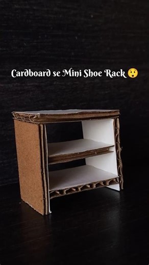 Amazing Mini Shoe Rack from Cardboard 😲 | DIY Mini Furniture #shorts