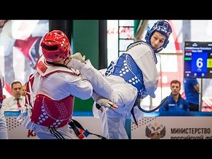 Roman Kuznetsov (RUS) vs Kyriakos Stratouras (CYP). European Taekwondo Championships Kazan-2018