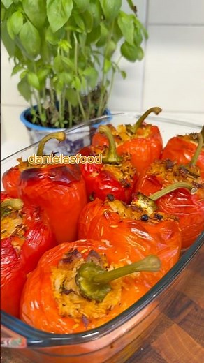 🌶️ Oven-Baked Stuffed Peppers #danielasfood #cooking #comfortfood #recipe
