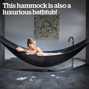 This hammock bathtub looks so relaxing 😍🛀 | VT