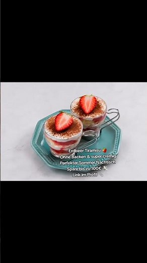Erdbeer Tiramisu 😍 Ohne Backen & perfekt für den Sommer!