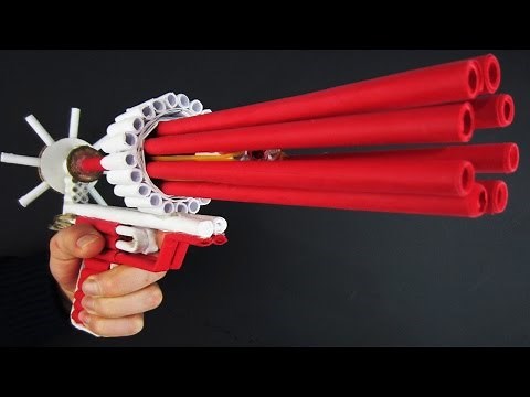 How To Make a Simple Automatic Paper Gun That Shoots 8 Bullets - With Trigger