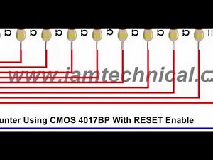 5 State Johnson Counter Using CMOS 4017BP With RESET Enable
