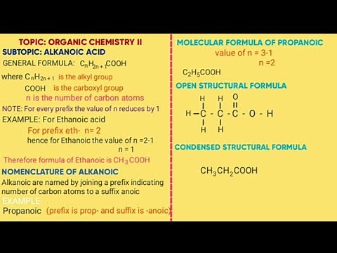 FORM 4: ORGANIC CHEMISTRY II ( Alkanoic acid)