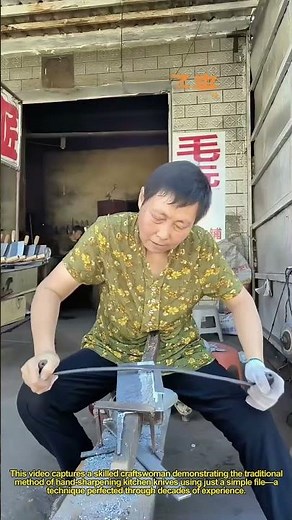 "Blade Sharpening Magic! Watch a Master Put Razor Edge on Kitchen Knife 🔪 | Traditional Craft"