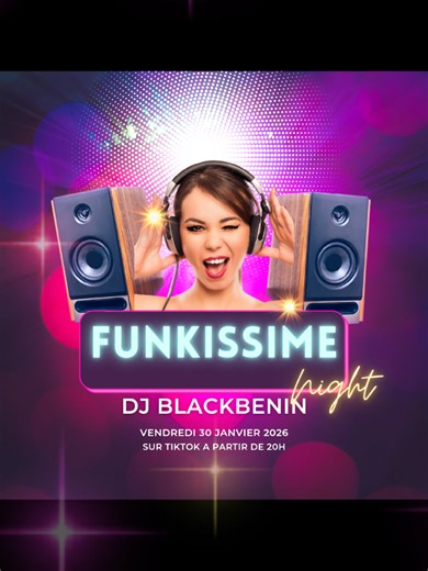 Le vendredi soir c'est l'heure de Funkissime dès 20h. Deux heures de Funk Mixé par votre serviteur . ambiance et bonne humeur sur le tchat et les Modos vous accueillent ❤️❤️#djbb #djblackbenin #funkissime@Legrandpecheurdu33 @DJhipster @JP MIX. LA FUNK @🇮🇹S.Mariafunkdu59🌶️ @Sabine🤩 @🇫🇷Djnonofunky @florent @Giovanna @Nat1871