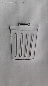 723K views · 2.9K reactions | Trash Can Drawing  #howtodraw #trashcan #bin #dustbin #drawing #easy #pencildrawing #reels #shortsvideo | Rongdhonu Art and Drawing | Facebook