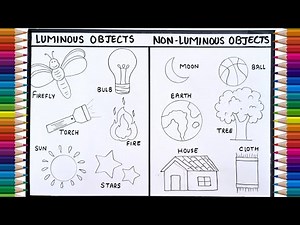 How to draw luminous and non luminous object, Luminous and non luminous objects, Drawing/How to draw