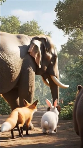 जंगल का अद्भुत नजारा #खरगोश #elephant #animals #shortvideo