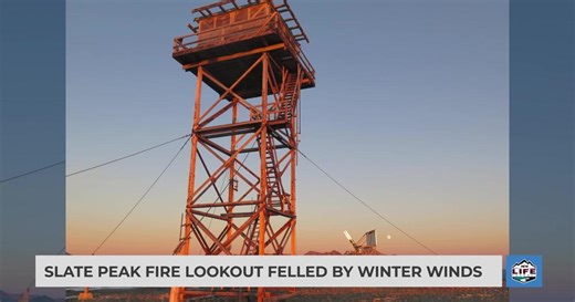 Slate Peak Fire Lookout felled by winter winds