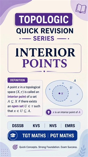 🚀Interior points! Imp. note! DSSSB KVS NVS EMRS TGT PGT MATHS