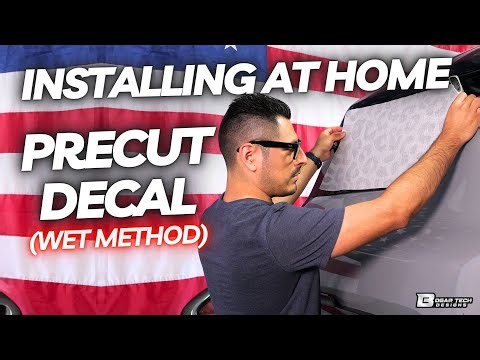 How to Install Precut Window Decal (Wet Method) - American Flag, Leopard & Cow Print Decals