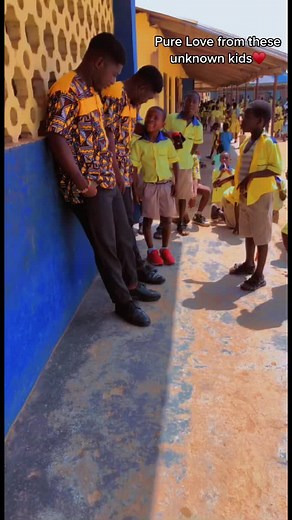 Pure Love from School Kids in Matching Outfits
