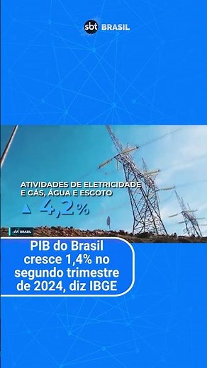 PIB do Brasil cresce 1,4% no segundo trimestre de 2024, diz IBGE | SBT Brasil (03/09/24)