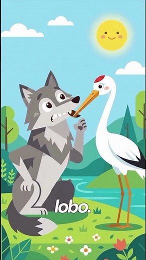 Fable: 🐺 😱 The Wolf and the Crane | Fables | Children's Stories #fables #storiesforchildren