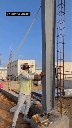 Steel structure installation and construction #skills #work #construction #shorts #peb