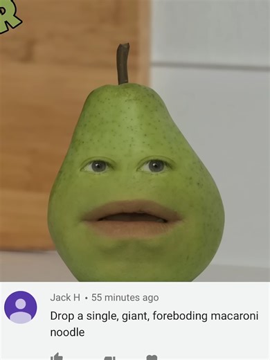 Dropping a single noodle on Pear