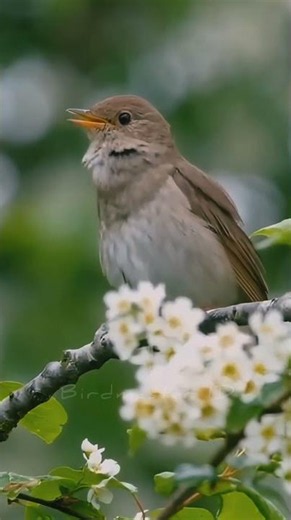 Common Nightingale Birds Singing In Nature 🐦🐦