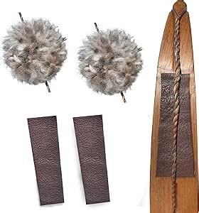Standing Wolf Ultimate Navajo Wool Bow String Silencer Combo Pack (4 Pieces) | Traditional Archery Recurve Bowstring Silencer | Stick On Limb Noise Dampeners