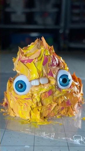 Spiky Orange Paint Blob