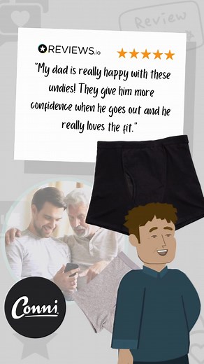 Conni Mens Pee Proof brief and boxer are leak proof, absorbent and designed to protect. Suitable for light incontinence and excessive perspiration, providing confidence for every-day, sports or post-surgery use. While also being: ✅ Discreet ✅ Comfortable ✅ Designed With Care Shop Men's underwear today: https://shop.conni.com.au/men Shop Conni Bed Pads for reliable night-time! | Conni
