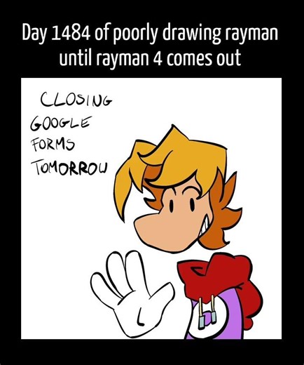 Day 1484 of poorly drawing rayman until rayman 4 comes out ‪@Ubisoft‬​
