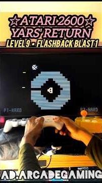 Atari Yars' Return Level 9 Gameplay (Hard Mode) - Atari Flashback Blast Vol 1
