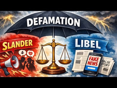 Defamation can be SLANDER or LIBEL. What’s the difference?
