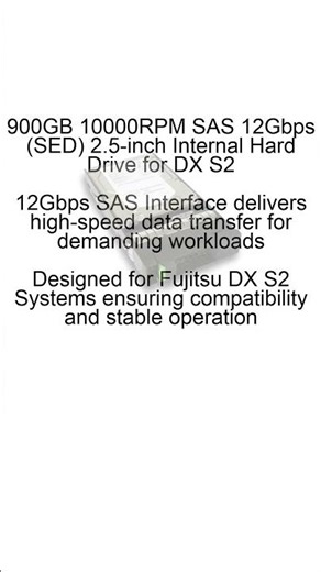 FUJ:CA07339-E597 Fujitsu 900GB 10000RPM SAS 12Gbps Hard Drive for DX S2 #CA07339E597