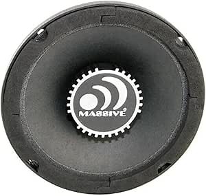 Massive Audio M6S 6.5” Shallow Mount Mid-Range Speaker | 200W Max, 4 Ohm, Slim Design, High Sensitivity Car Audio Mid Driver for Tight Spaces, Clear Vocals & Pro Sound Performance