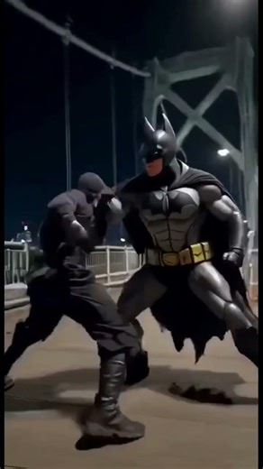 Batman fights a member of the League of Shadows