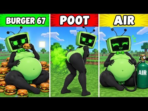 Minecraft Pixel Art BUT Vee Eats TOO MANY BURGERS! 🍔💀 | Dandy's World