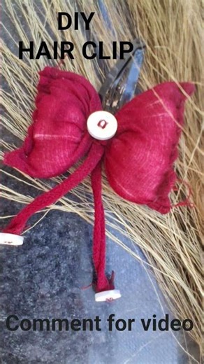 DIY homemade hair clip#comment for video#kashvi