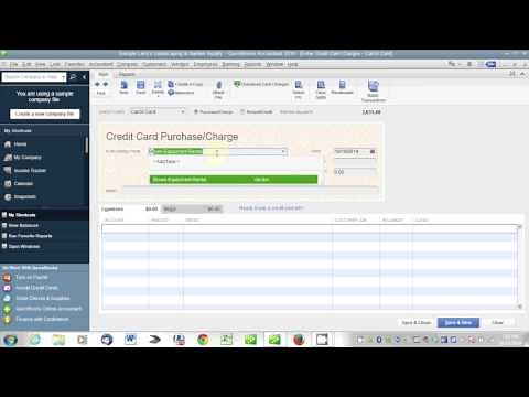 Cargos a la tarjeta de credito en Quickbooks.