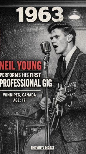 Neil Young – First Gig Ever | The Start of a Music Legend