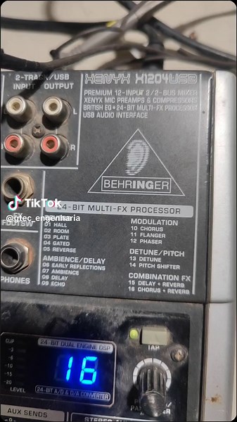 Manutenção Concluída do Behringer MX X1204USB