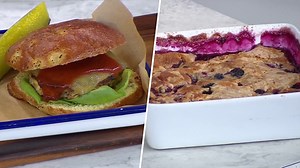 Turkey zucchini burgers and berry pudding cake: Get the recipes!