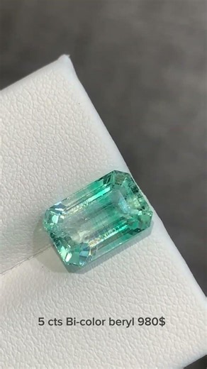 5 cts, Bi-color beryl, 980$ #gemstone #beryl #faceted