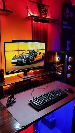 Welcome to my first official PC desk setup #pcsetup #pcgaming
